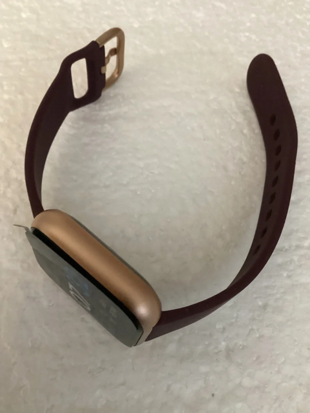 Air 3 Burgundy Silicone Strap Smartwatch with 3 in 1 Wireless Charging Station